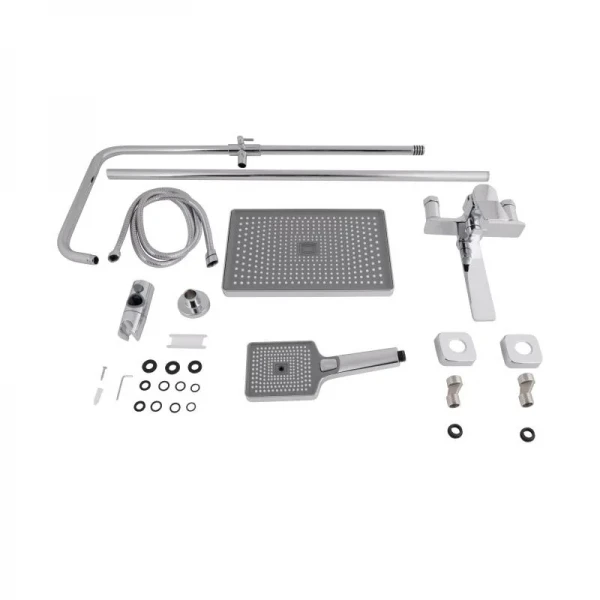 Душевая система универсальная Qtap Presto на три потребителя (с изливом) QTPRE111CRM45575 Chrome