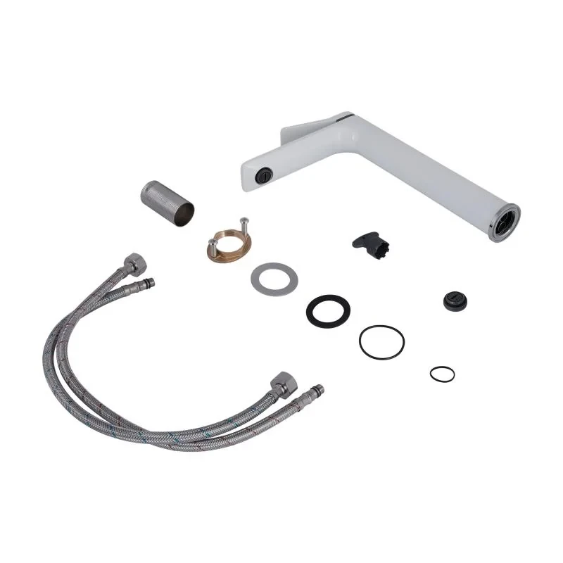 Смеситель для раковины Qtap Presto высокий QTPRE269CRW45577 Chrome/White