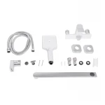 Змішувач для ванни Qtap Presto з довгим поворотним виливом (з душовим гарнітуром) QTPRE2601CRW45578 Chrome/White