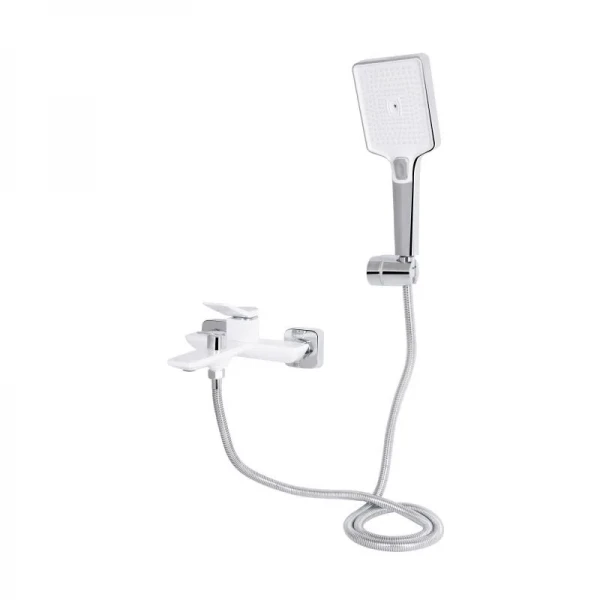 Змішувач для ванни Qtap Presto (з душовим гарнітуром) QTPRE259CRW45579 Chrome/White