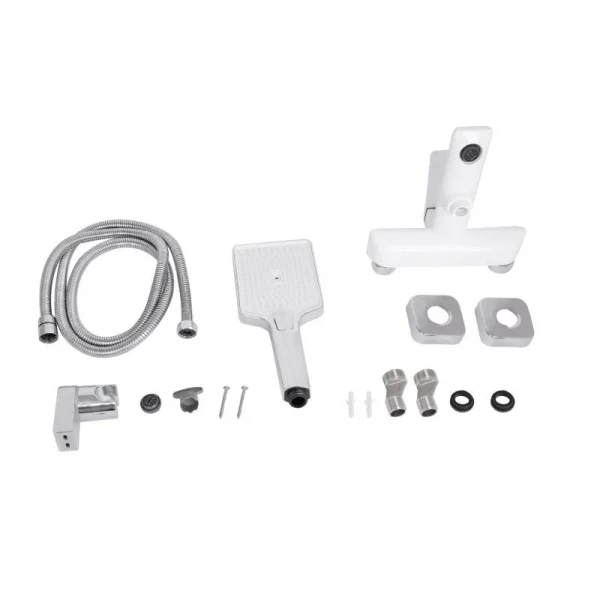 Змішувач для ванни Qtap Presto (з душовим гарнітуром) QTPRE259CRW45579 Chrome/White