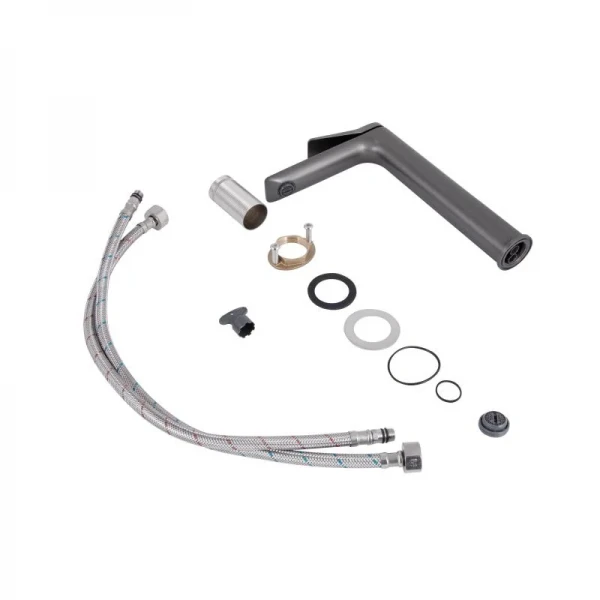 Смеситель для раковины Qtap Presto высокий QTPRE269GRP45582 Graphite