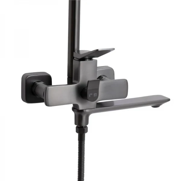 Душова система універсальна Qtap Presto на три споживача (з виливом) QTPRE111GRP45585 Graphite