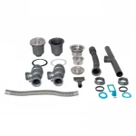 Мойка для кухни с двумя чашами интегрированная Lidz Handmade H7843 (LDH7843BPVD45586) Brushed Black PVD 3,0/1,0 мм