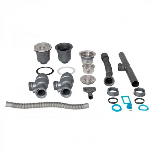 Мойка для кухни с двумя чашами интегрированная Lidz Handmade H7843 (LDH7843BPVD45586) Brushed Black PVD 3,0/1,0 мм