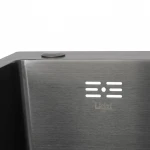 Мойка для кухни интегрированная Lidz Handmade H6350BR крыло справа (LDH6350BRPVD45590) Brushed Black PVD 3,0/1,0 мм