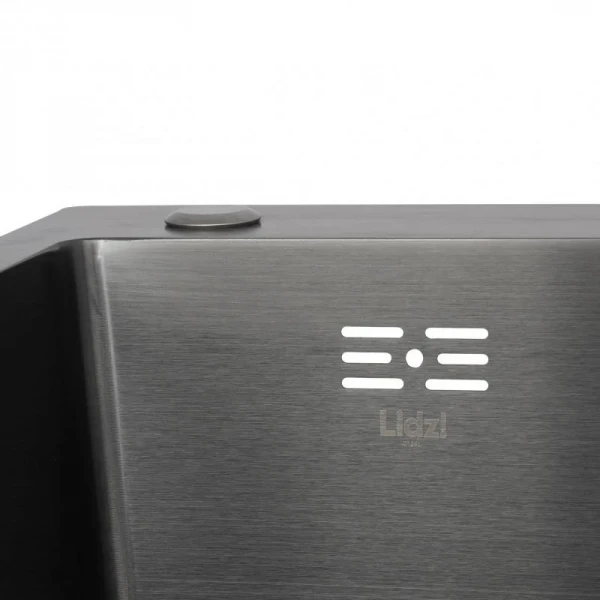 Мойка для кухни интегрированная Lidz Handmade H6350BR крыло справа (LDH6350BRPVD45590) Brushed Black PVD 3,0/1,0 мм