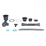 Мойка для кухни интегрированная Lidz Handmade H6350BR крыло справа (LDH6350BRPVD45590) Brushed Black PVD 3,0/1,0 мм