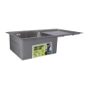 Мойка для кухни интегрированная Lidz Handmade H7849R крыло справа (LDH7849BRUR45591) Brushed Steel 3,0/1,0 мм