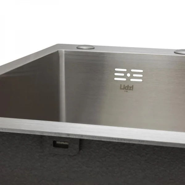 Мойка для кухни интегрированная Lidz Handmade H7849R крыло справа (LDH7849BRUR45591) Brushed Steel 3,0/1,0 мм