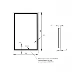 Дзеркало Qtap Mideya 700х800 з LED-підсвічуванням Touch, з антизапотіванням, з годинником, димером, рег. яскравості QT2078DCF7080W