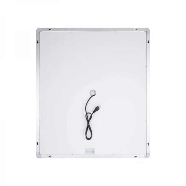 Дзеркало Qtap Mideya 700х800 з LED-підсвічуванням Touch, з антизапотіванням, з годинником, димером, рег. яскравості QT2078DCF7080W