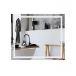 Дзеркало Qtap Mideya 800х700 з LED-підсвічуванням Touch, з антизапотіванням, з димером, рег. яскравості Reverse QT2078NCF8070W