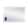 Дзеркало Qtap Mideya 1000х700 з LED-підсвічуванням Touch, з антизапотіванням, з годинником, димером, рег. яскравості QT2078NCF10070W
