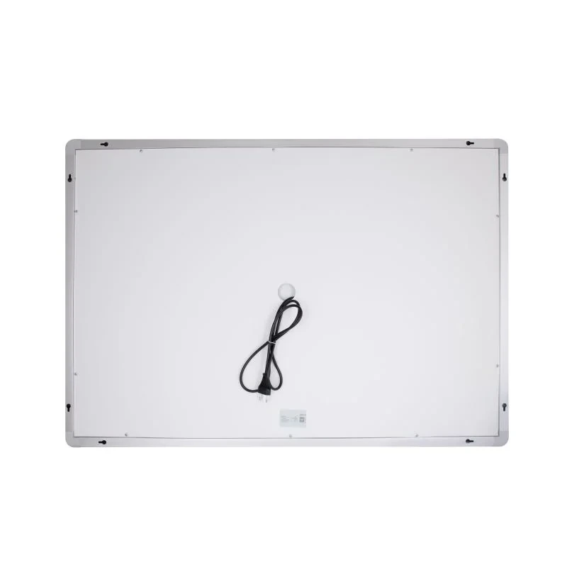 Дзеркало Qtap Mideya 1000х700 з LED-підсвічуванням Touch, з антизапотіванням, з годинником, димером, рег. яскравості QT2078NCF10070W