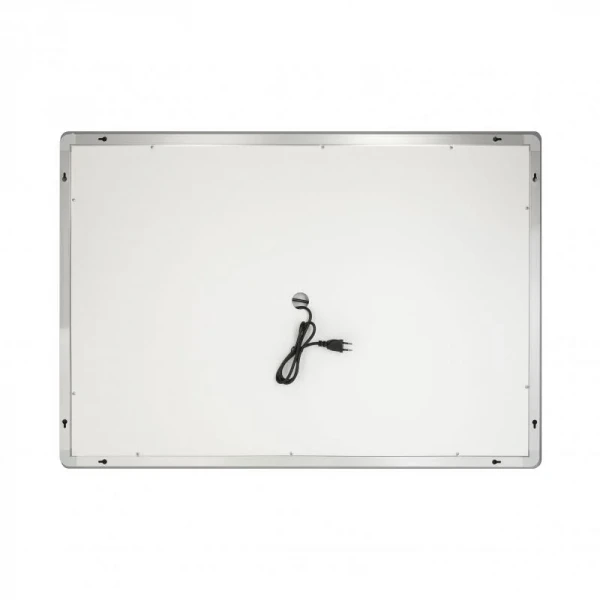 Дзеркало Qtap Mideya 1000х700 з LED-підсвічуванням Touch, з антизапотіванням, з годинником, димером, рег. яскравості QT2078NCF10070W