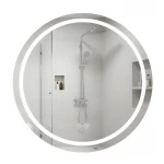 Дзеркало Qtap Mideya R800 з LED-підсвічуванням Touch, з антизапотіванням, з годинником, димером, рег. яскравості QT2078NCR8080W