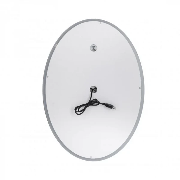 Дзеркало Qtap Mideya 500х700 з LED-підсвічуванням Touch, з антизапотіванням, з годинником, димером, рег. яскравості QT2078NCR5070W