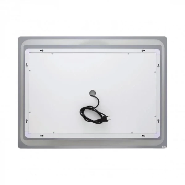 Дзеркало Qtap Mideya 800х600 з LED-підсвічуванням Touch, з антизапотіванням, з годинником, димером, рег. яскравості QT2078NCF8060W