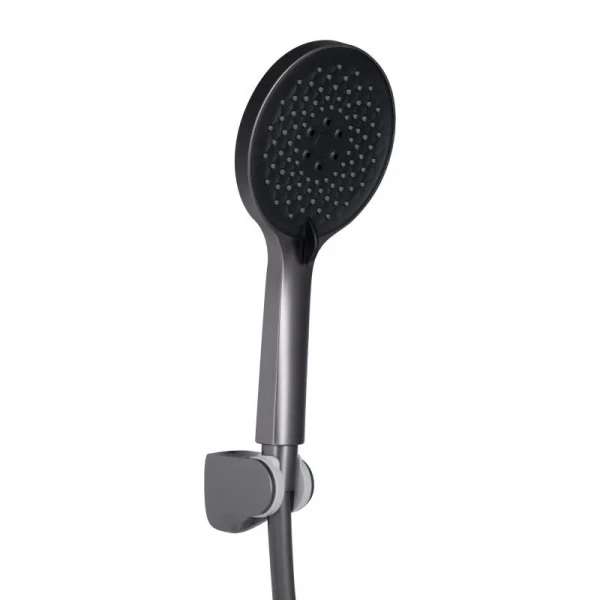 Смеситель для ванны Qtap Vlasta New (c душевым гарнитуром) QTVLA259GMB45643 Gunmetal Black PVD