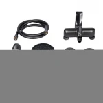 Смеситель для ванны Qtap Vlasta New с длинным поворотным изливом (c душевым гарнитуром) QTVLA260GMB45645 Gunmetal Black PVD