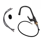 Смеситель для кухни Qtap Vlasta New с выдвижным изливом QTVLA344GMB45647 Gunmetal Black PVD