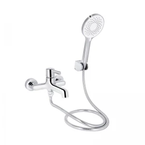 Змішувач для ванни Qtap Cardinal (з душовим гарнітуром) QTCAR259CRM45656 Chrome