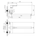 Смеситель для ванны Qtap Cardinal с длинным поворотным изливом (c душевым гарнитуром) QTCAR260CRM45657 Chrome