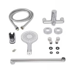 Смеситель для ванны Qtap Cardinal с длинным поворотным изливом (c душевым гарнитуром) QTCAR260CRM45657 Chrome