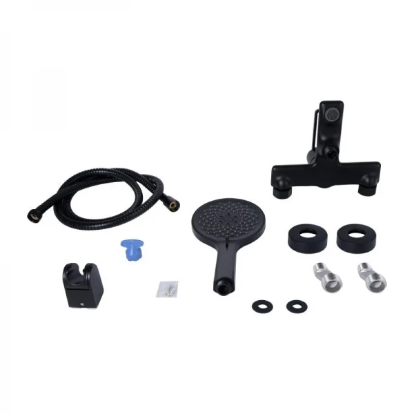 Смеситель для ванны Qtap Taurus (c душевым гарнитуром) QTTAU259BLM45662 Black Matt