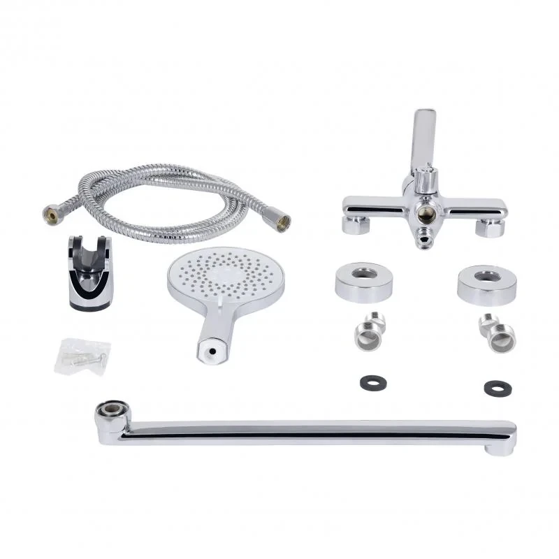 Смеситель для ванны Qtap Taurus с длинным поворотным изливом (c душевым гарнитуром) QTTAU260CRM45663 Chrome