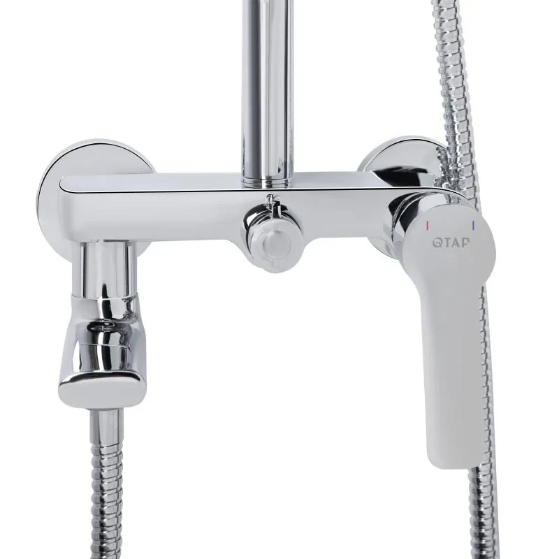Душова система універсальна Qtap Taurus на три споживача (з виливом) QTTAU111CRM45665 Chrome