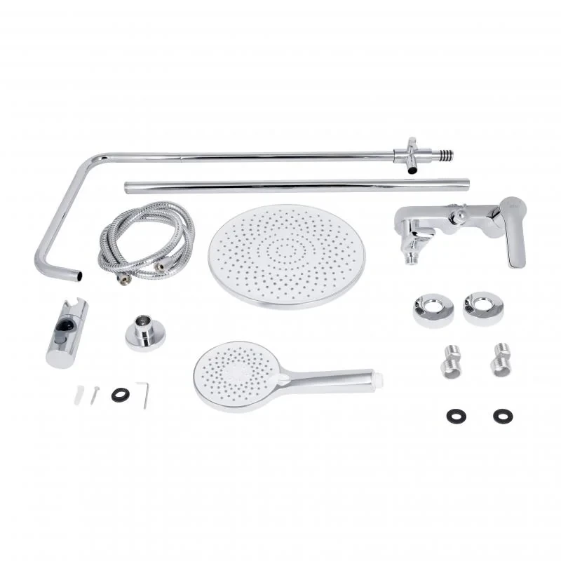 Душова система універсальна Qtap Taurus на три споживача (з виливом) QTTAU111CRM45665 Chrome