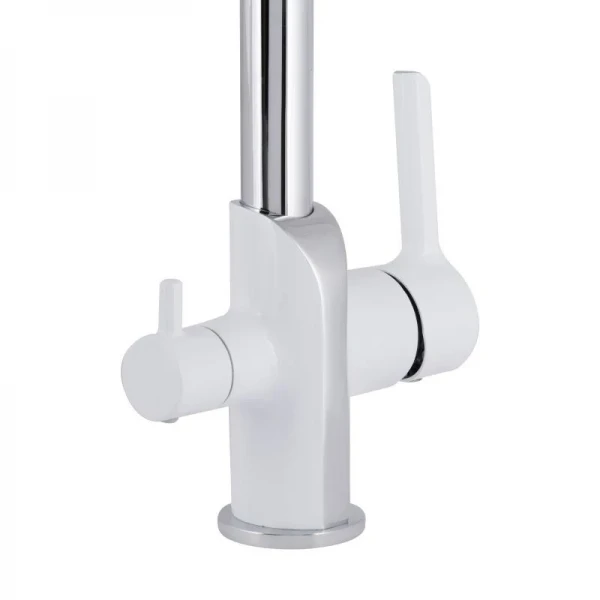 Смеситель для кухни Qtap Grand с подключением для питьевой воды QTGRA362CRW45668 Chrome/White