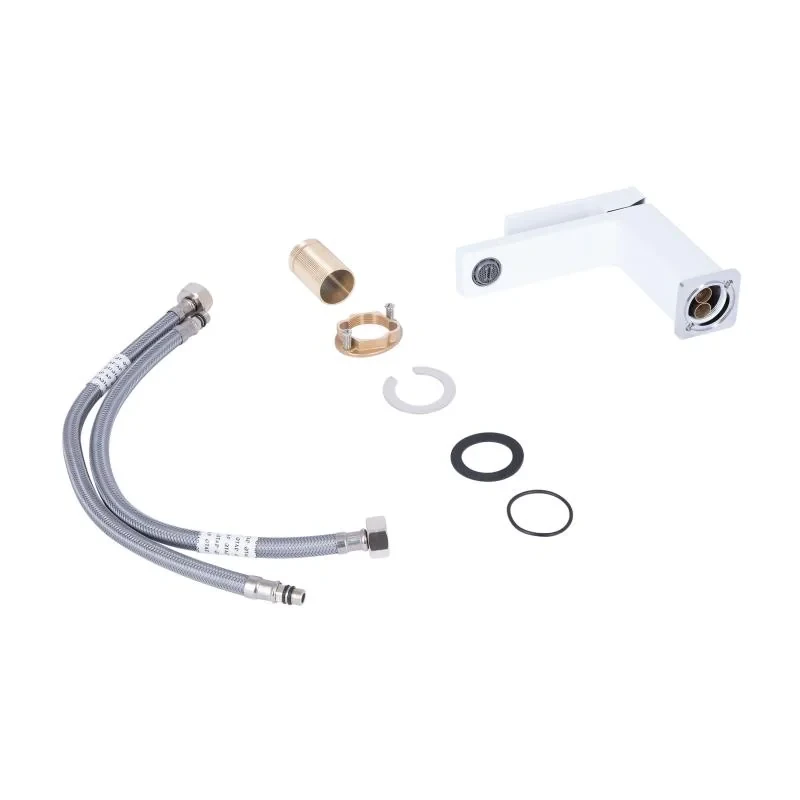 Смеситель для раковины Qtap Gemini QTGEM270CRW45675 Chrome/White