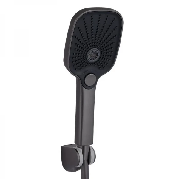 Смеситель для ванны Qtap Gemini (c душевым гарнитуром) QTGEM259GMB45684 Gunmetal Black PVD