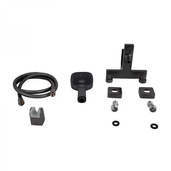 Смеситель для ванны Qtap Gemini (c душевым гарнитуром) QTGEM259GMB45684 Gunmetal Black PVD