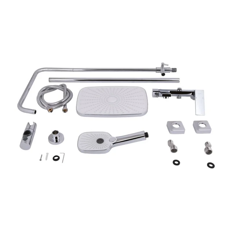 Душевая система универсальная Qtap Gemini на три потребителя (с изливом) QTGEM111CRM45685 Chrome