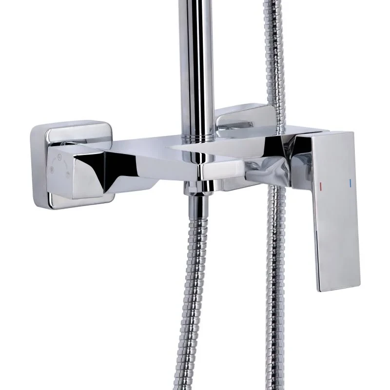 Душевая система универсальная Qtap Gemini на три потребителя (с изливом) QTGEM111CRM45685 Chrome