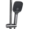 Душова система універсальна Qtap Gemini на три споживача (з виливом) QTGEM111GMB45688 Gunmetal Black PVD
