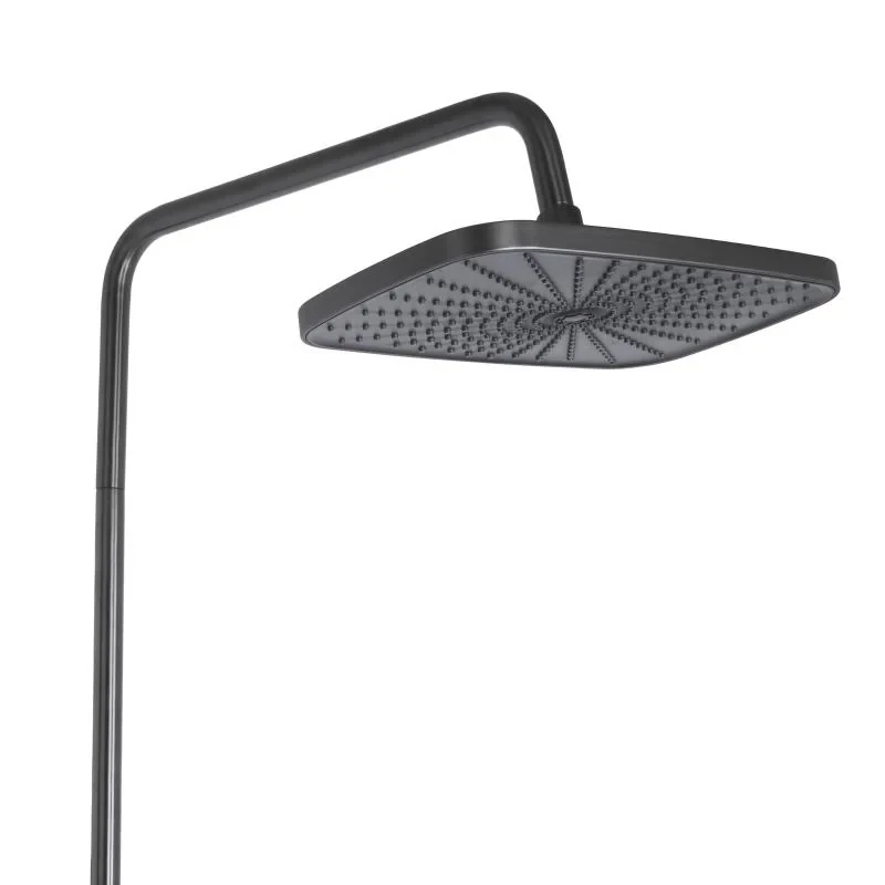 Душова система універсальна Qtap Gemini на три споживача (з виливом) QTGEM111GMB45688 Gunmetal Black PVD