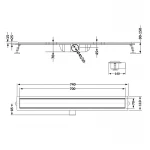 Трап из нержавеющей стали Qtap Taurus FA700 линейный с сухим затвором