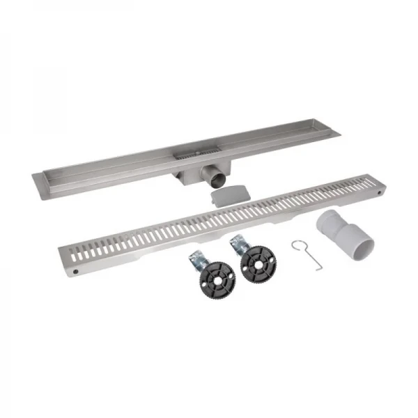 Трап из нержавеющей стали Qtap Taurus FA800 линейный с сухим затвором