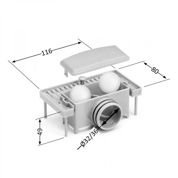Лоток с шариками для трапа из нержавеющей стали QT Taurus