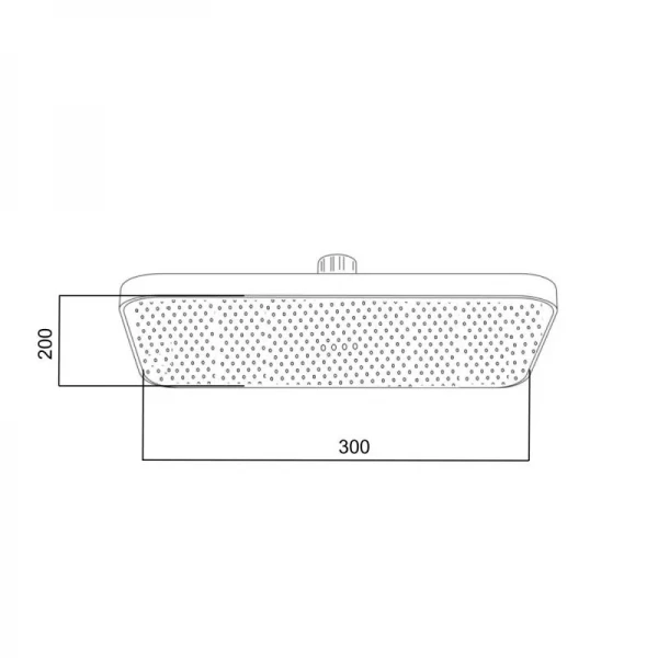 Лейка для верхнего душа Qtap Hlavova 300x200 мм прямоугольная QTHLA107BLM45783 Black Matt