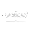Лійка для верхнього душу Qtap Hlavova 260x180 мм прямокутна QTHLA107CRM45784 Chrome/Black
