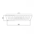 Лейка для верхнего душа Qtap Hlavova 260x180 мм прямоугольная QTHLA107CRM45784 Chrome/Black
