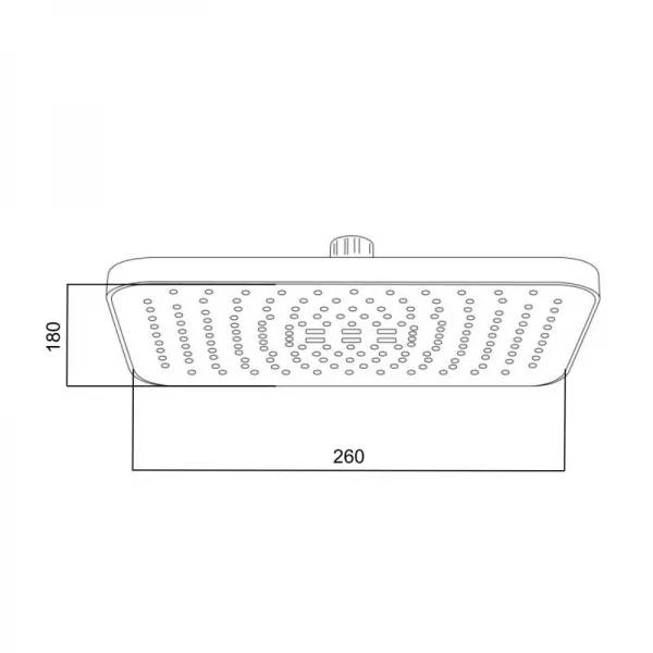 Лейка для верхнего душа Qtap Hlavova 260x180 мм прямоугольная QTHLA107CRM45785 Chrome/White