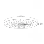 Лейка для верхнего душа Qtap Hlavova D 230 мм округлая QTHLA107CRM45787 Chrome/White