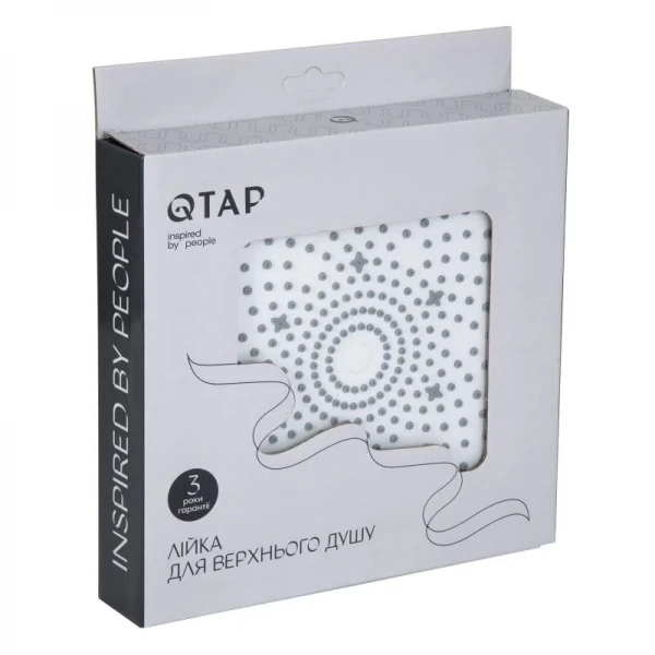 Лейка для верхнего душа Qtap Hlavova D 230 мм округлая QTHLA107CRM45787 Chrome/White